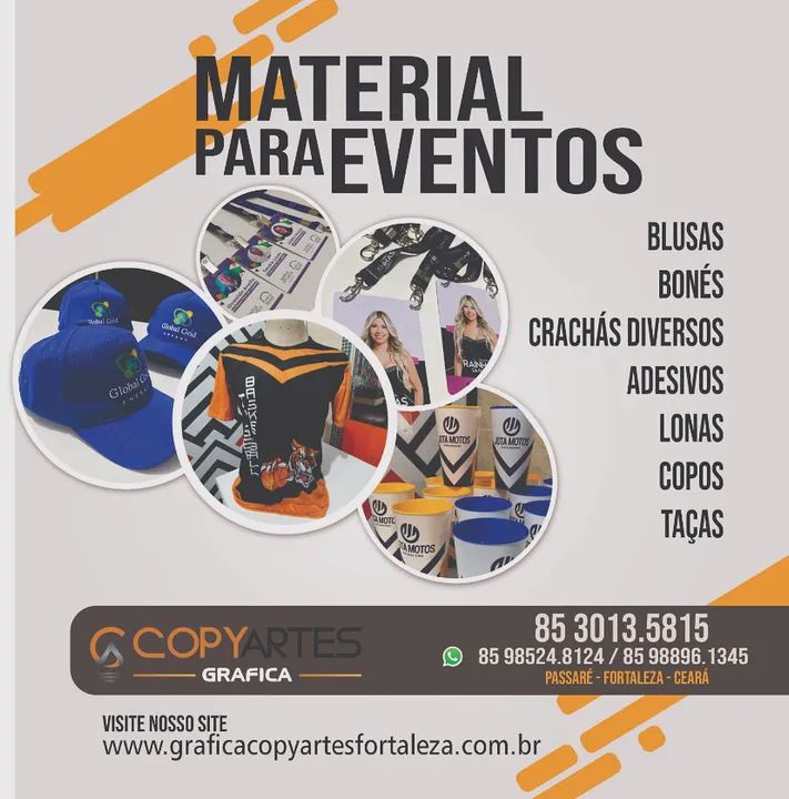 Blusas, Bonés, Crachás e Cordões 