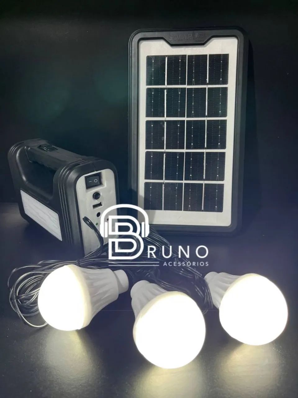 Kit Solar com 3 Lâmpadas LED - Iluminação - Foto 3