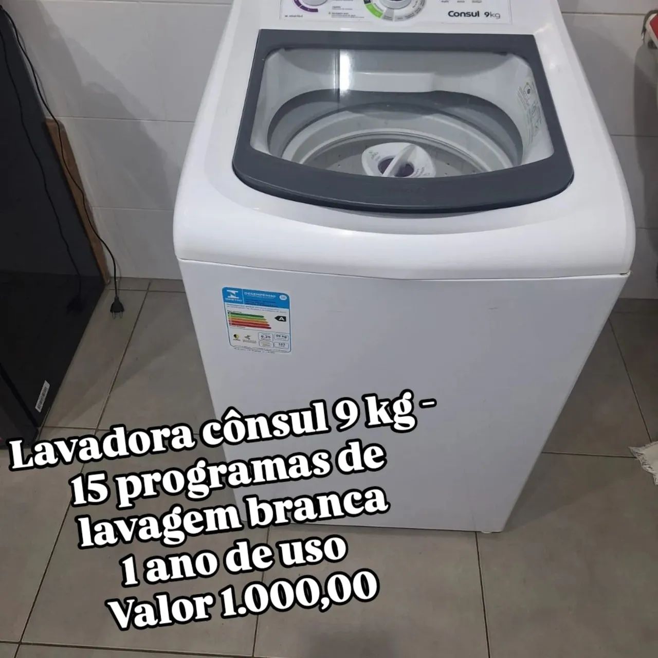 Lavadora Consul 9kg - 15 Programas