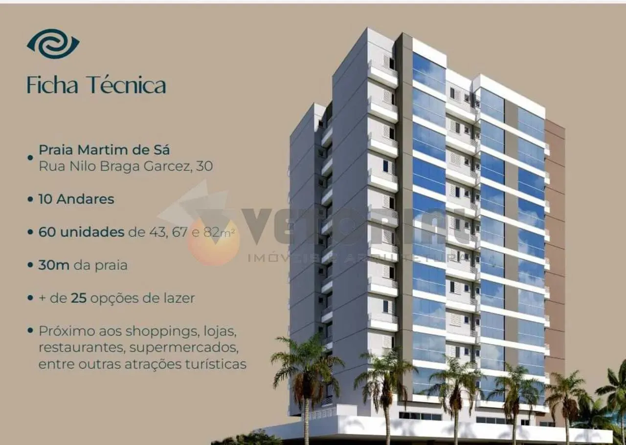 Apartamento com 1 dormitório à venda, 43 m² por R$ 325.000,00 - Martim de Sá - Caraguatatu