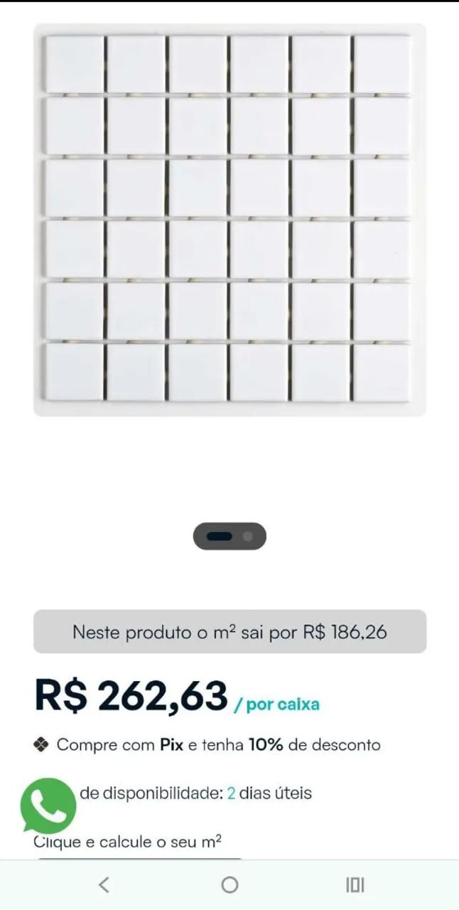 Vendo pastilhas de 5x5 na cor branca. - Foto 2