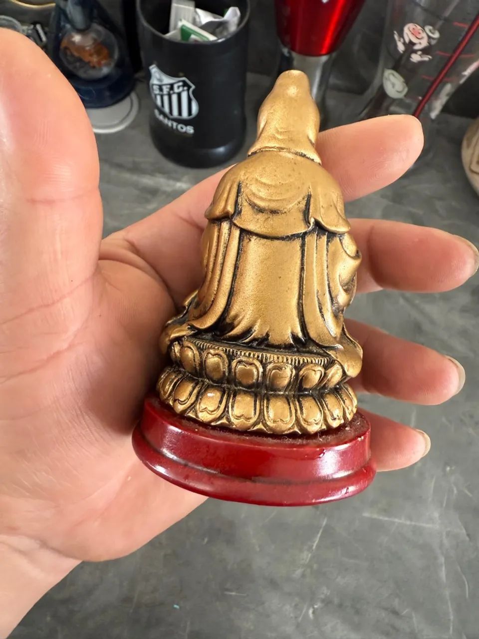 Escultura de Buda Dourada - Decoração Zen - Foto 4