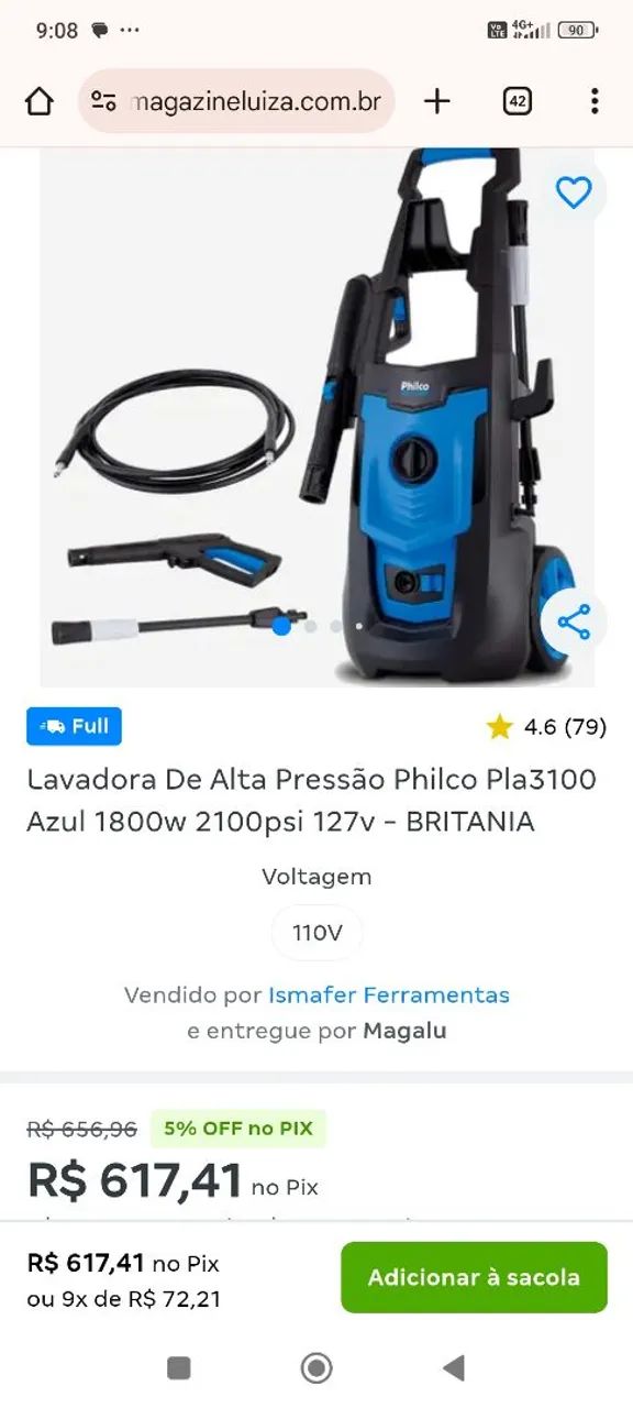 Lavadora de Alta Pressão Philco Force - 2100 PSI - Foto 2