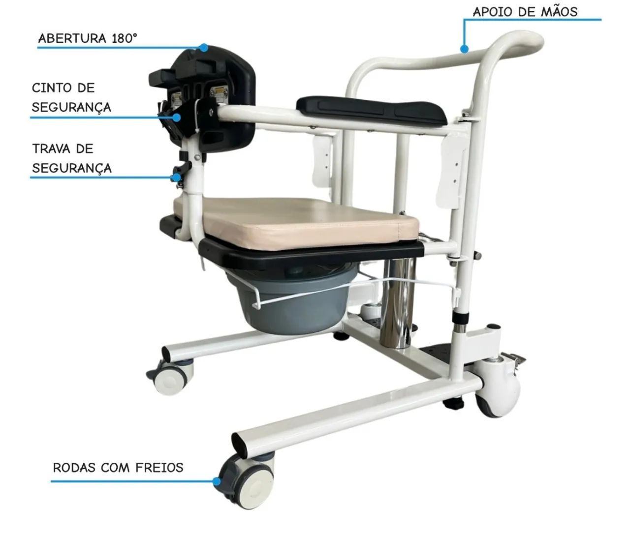 Cadeira de rodas de transferência hidráulica. - Foto 5