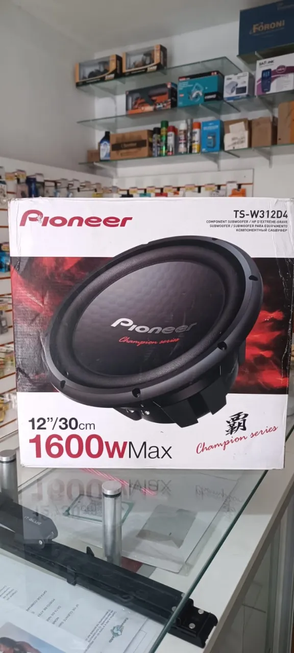 Subwoofer Pioneer De 12' Tsw312d4 Bobina Dupla 1600w/500rms
