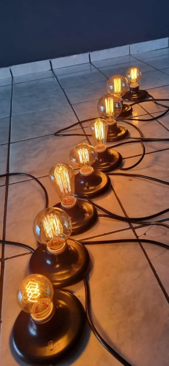 Kit de 8 lâmpadas vintage para decoração - Foto 3