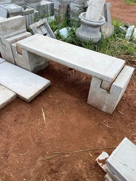 Banco de concreto para jardim