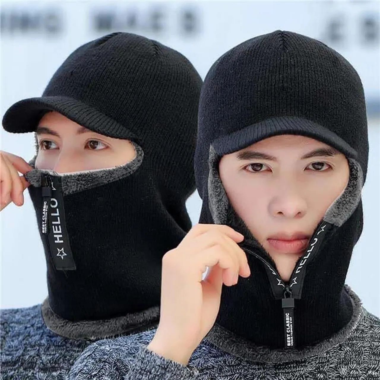 Balaclava Gorro Touca Ninja de Inverno com Óculos - Foto 4