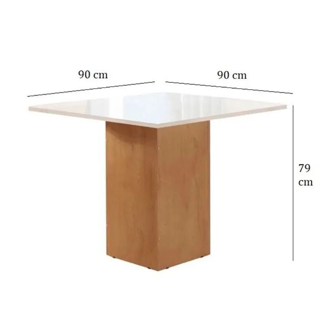 Mesa de Jantar Dakota  90 x 90 cm 4 cadeiras  - Foto 4