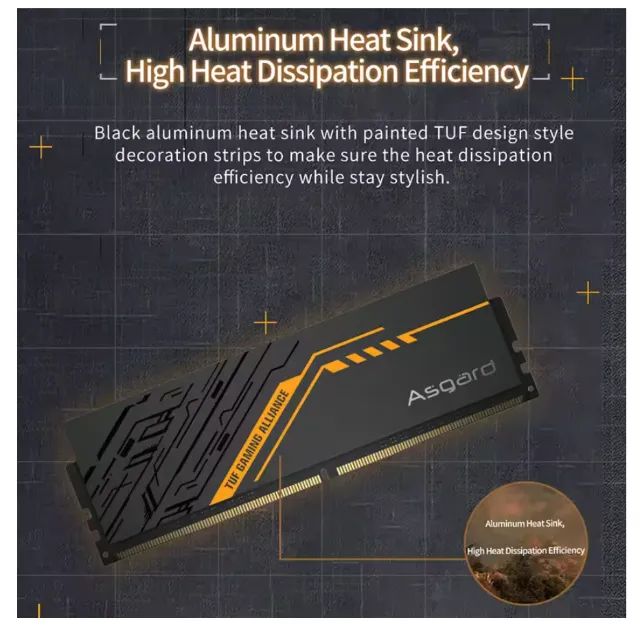 Memória DDR4 32gb Asgard TUF 3200mhz PC desktop - Foto 2