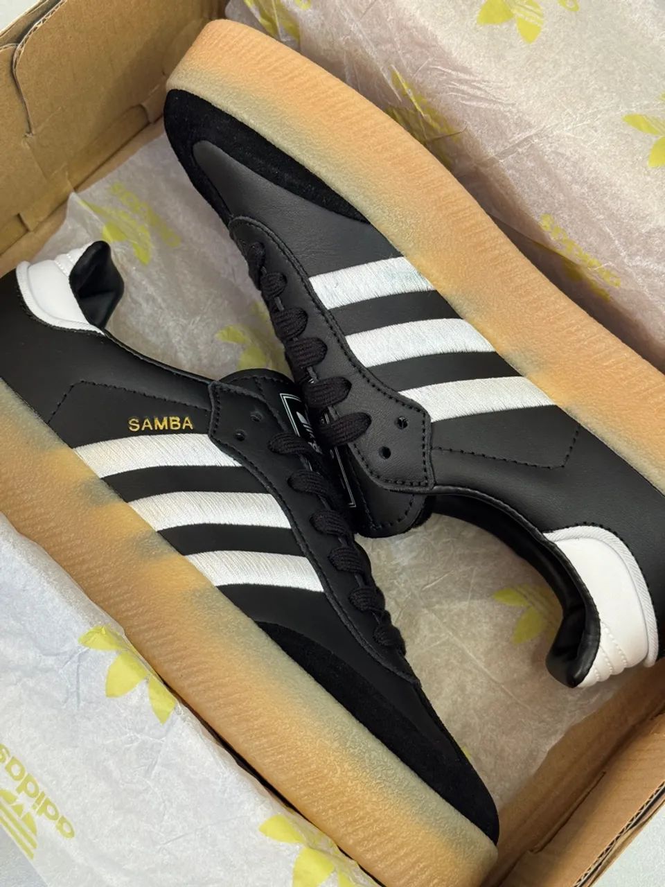 Adidas Samba - Preto com Solado Bege - Foto 5