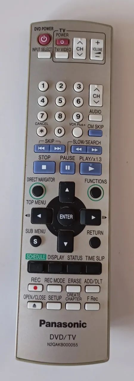 Controle Remoto Panasonic N2qakboooo55 Dvdr