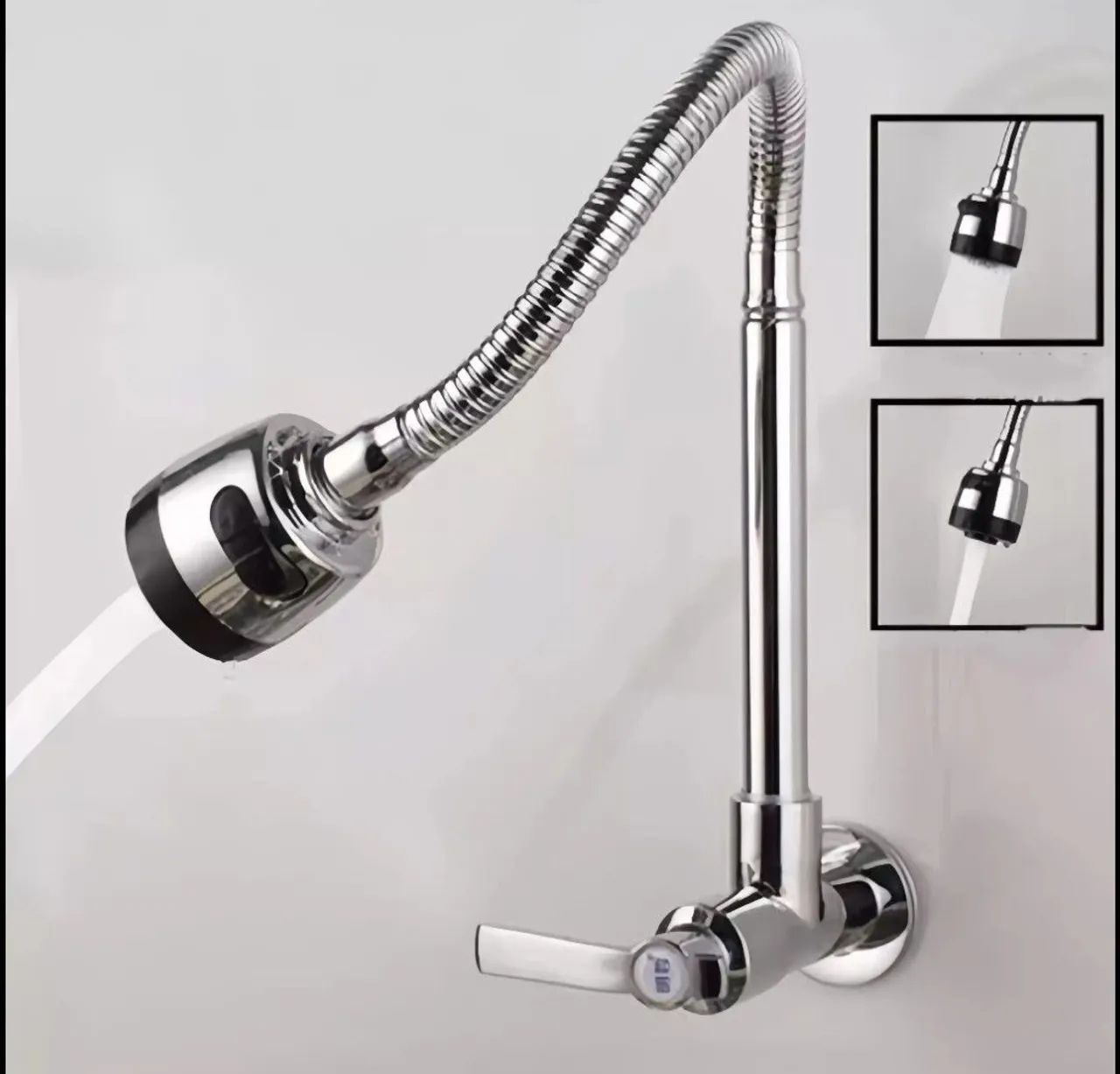 Stainless Steel Silver-Colored Wall-Mounted Faucet and Other Models64750512962049120