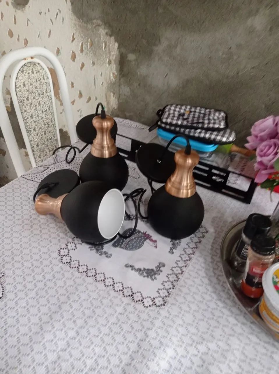 Luminária de louça 