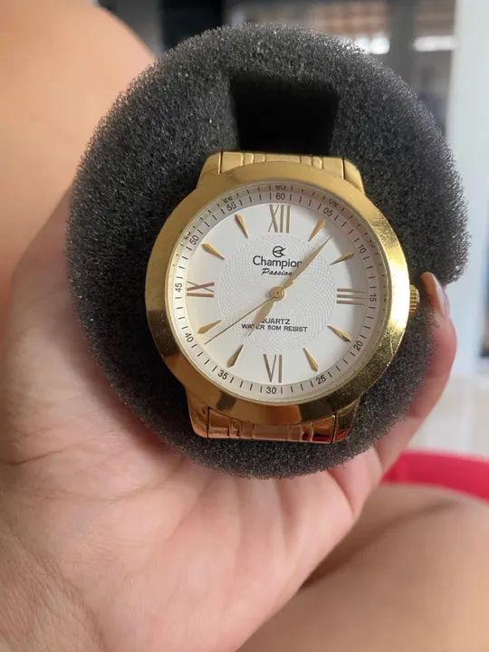 Relógio de pulso dourado Champion Passion