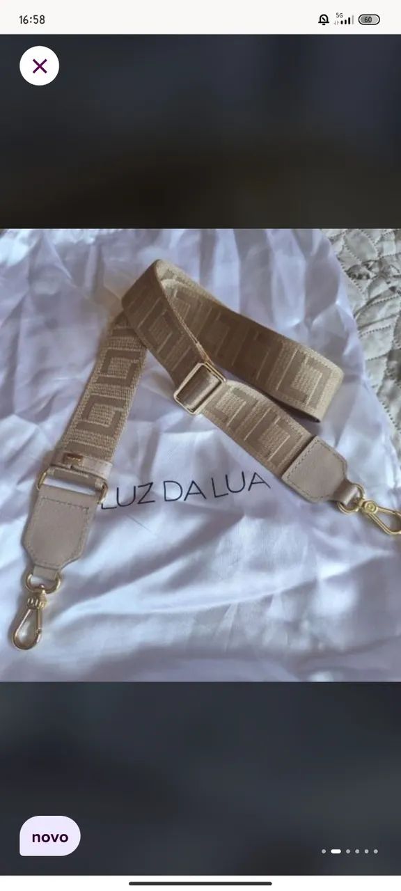 Alça couro e gorgorão - Luz da Lua  - Foto 3