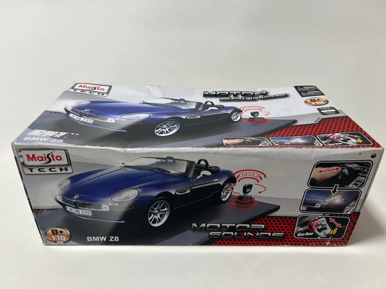 Maisto Motor Sounds BMW Z8 Chave Luz e Som Escala 1:18 - Hobbies e