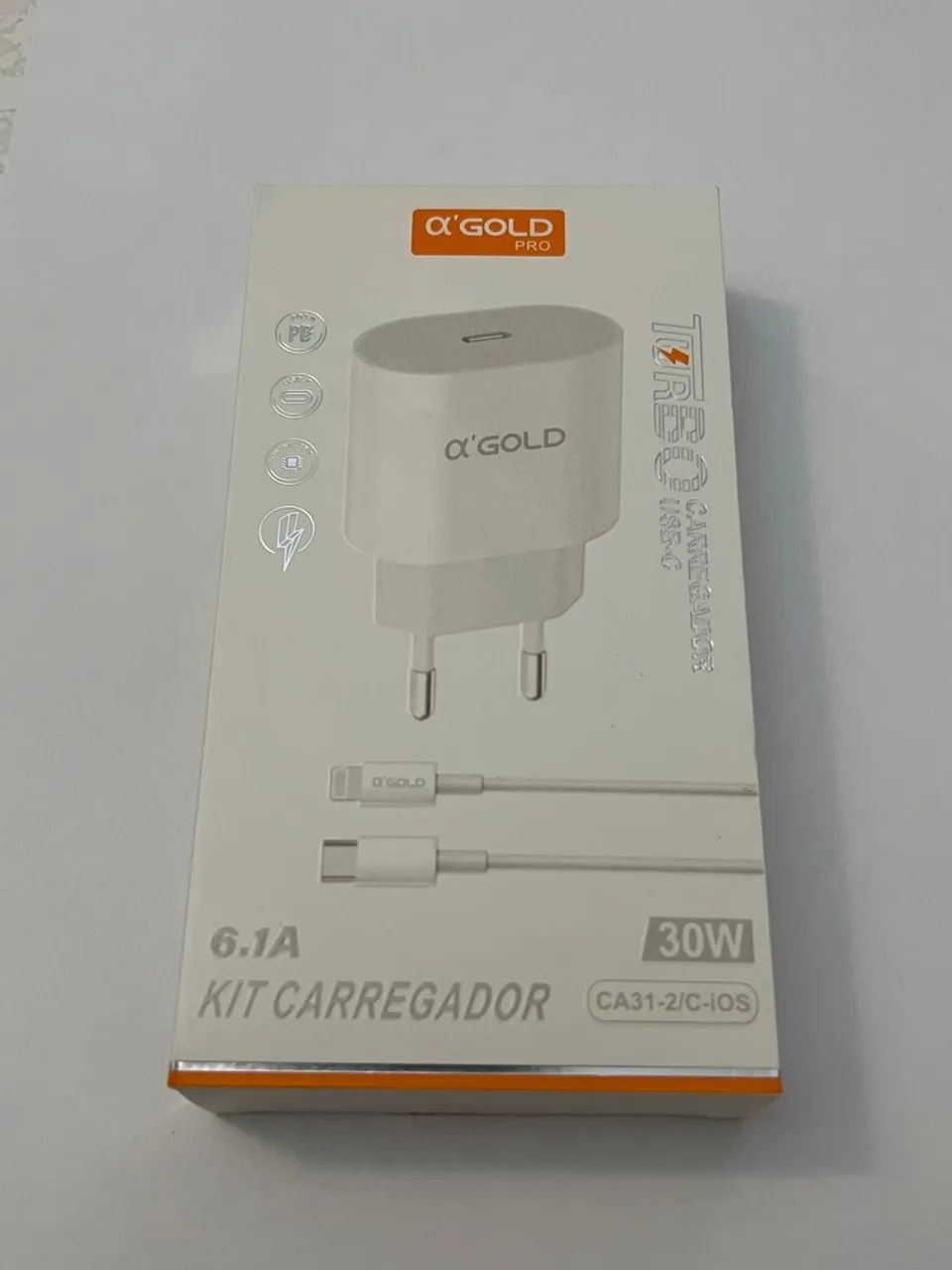Carregador Turbo para iPhone - USB C/Lightning