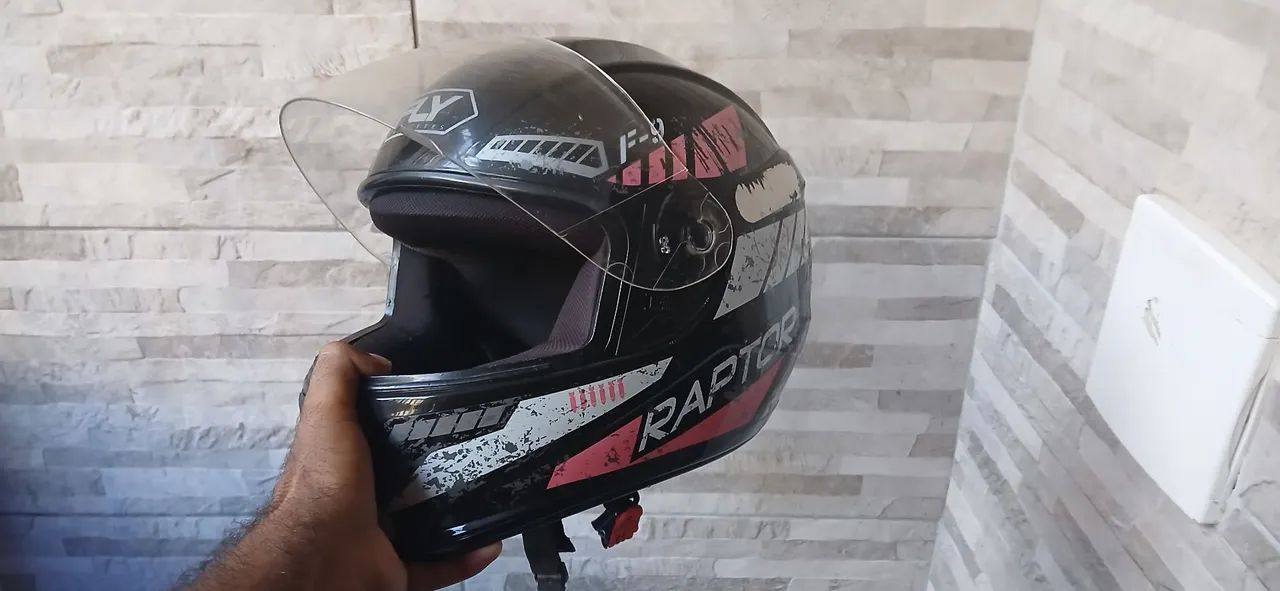 Capacete Moto Fly Raptor Preto