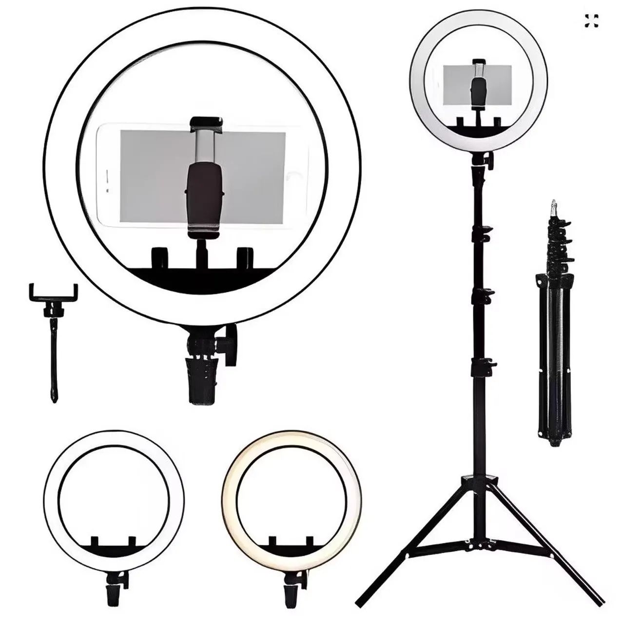 Ring Light Led Completo Iluminador Portátil Self 13' Polegadas com Tripé 2.10m - Foto 4