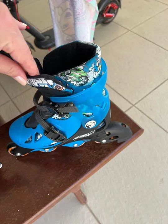 Patins Infantil Tamanho 33 a 36 - Hot Wheels - Foto 3