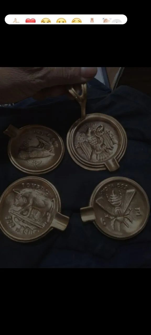Cinzeiro turco de bronze, é bronze não é pintura - Foto 4