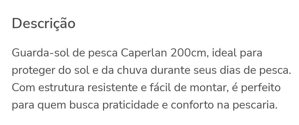 Guarda Sol de Pescaria Carpelan 200cm - Foto 5