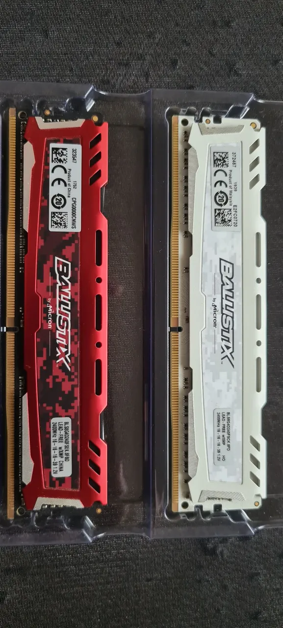 Memórias RAM Ballistix DDR4 2400MHz - Kit 16GB (2x8GB)