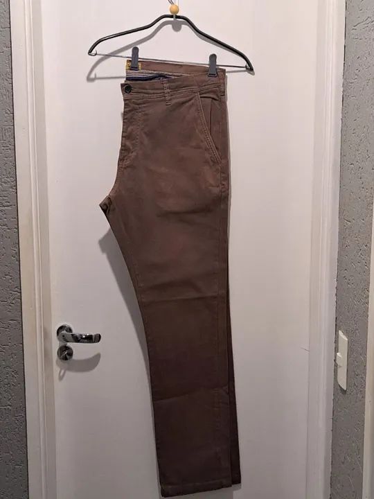 Calça Marfinno - Marrom Slim (48) - Foto 3