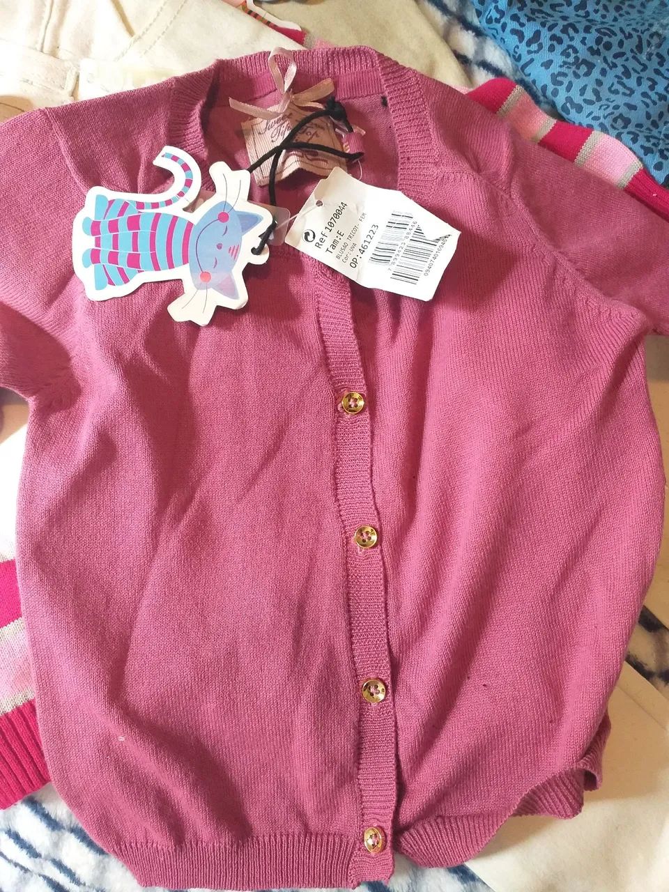 Calças em sarja/Jeans Leopardo Infantil top top - Foto 5