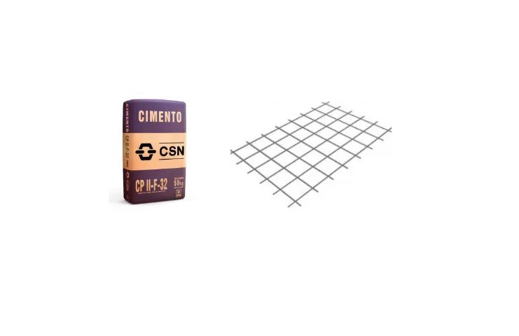 Vendo um saco de cimento 50kg e uma tela soldada média 2x3m de 15x15cm 