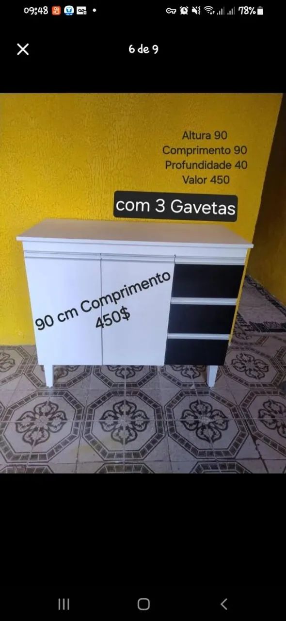 Promoção de balcão 1,20m branco Entrega Grátis - Foto 2