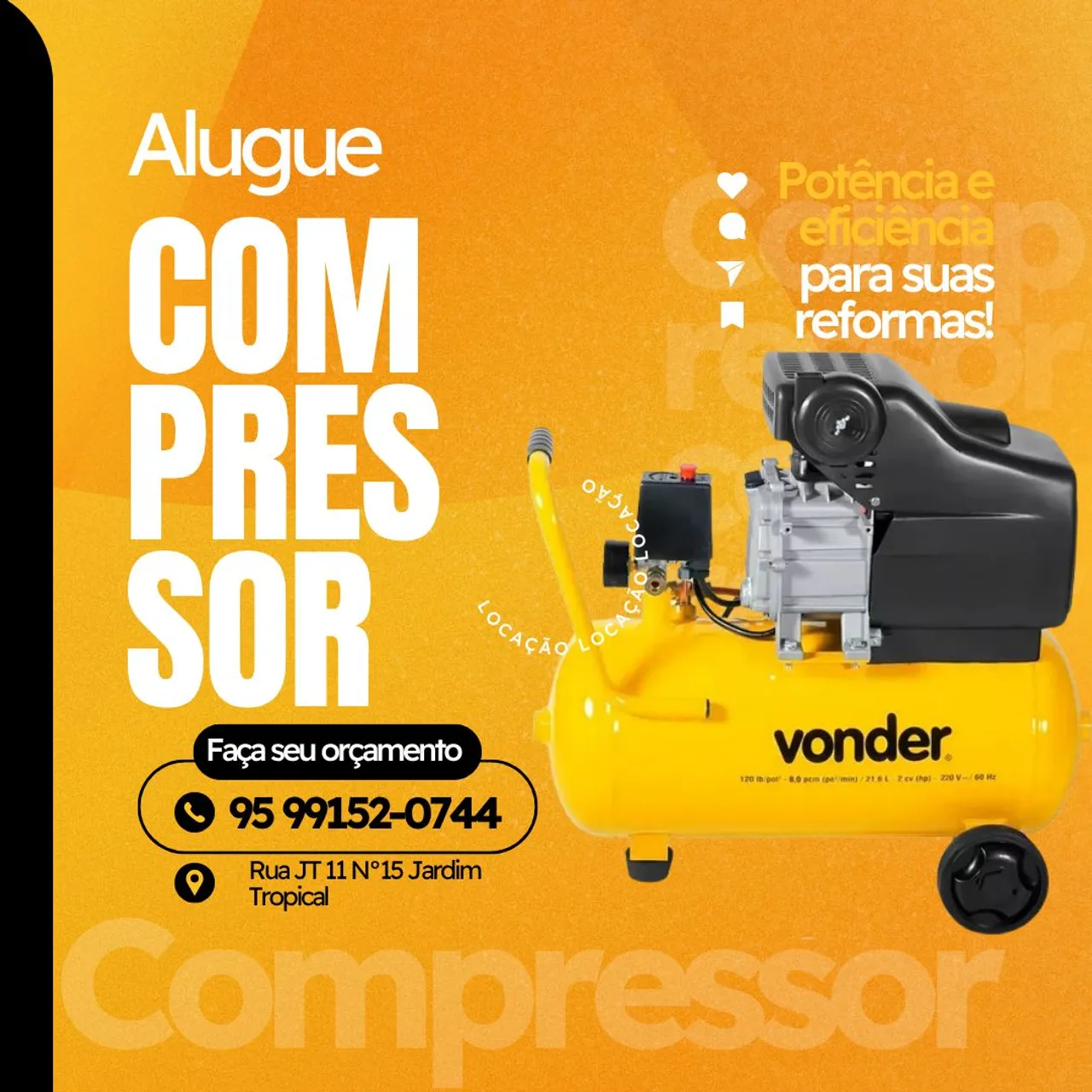 Aluguel de Compressor de Ar Vonder