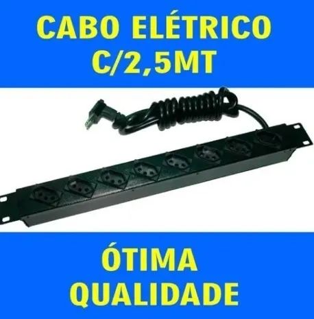Régua 8 tomadas 20A c/ 2,5m para Rack 19" Telecom - Foto 4
