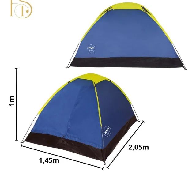 Barraca De Camping 2 Pessoas Azul ou Verde Pantanal C/ Bolsa Mor - Foto 2