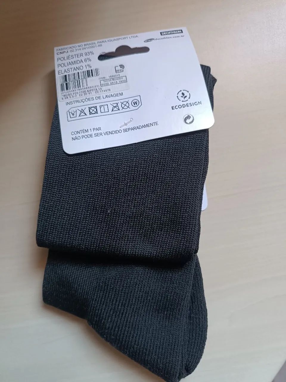 Meião Kipsta Preto 37-39 - Foto 2