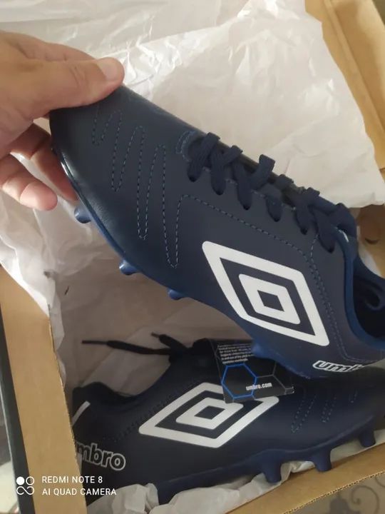 chuteira umbro azul, tamanho 36 - Foto 3