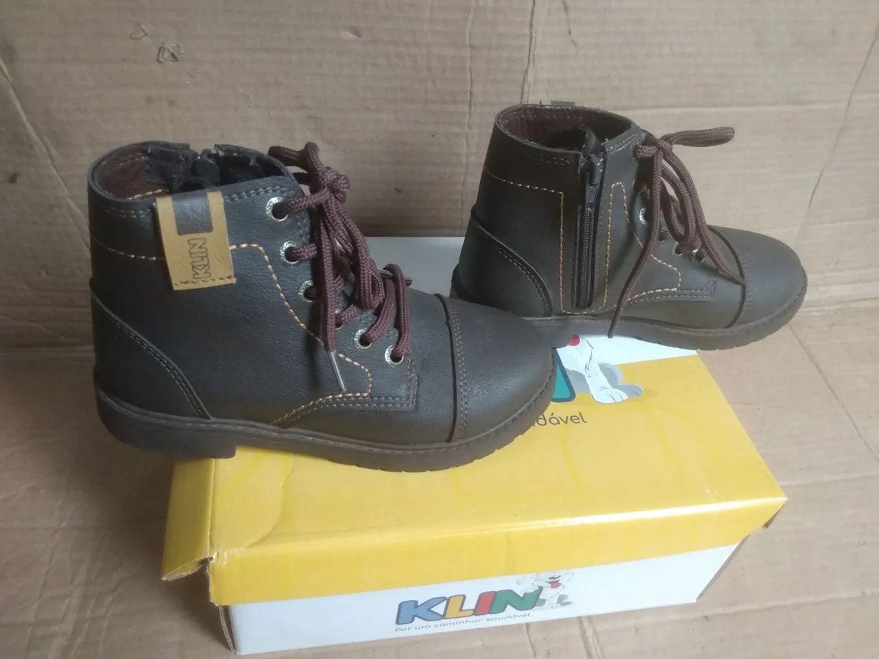 Botas Klin Infantil Marrom - Foto 2
