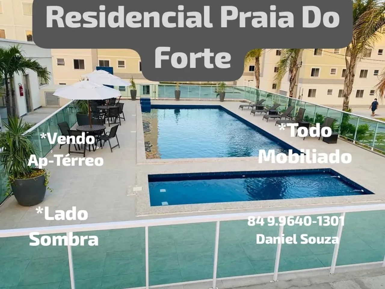 Praia Do Forte Residencial, Vendo, Mobiliado, Térreo 2q, Apartamento Em Ponta Negra