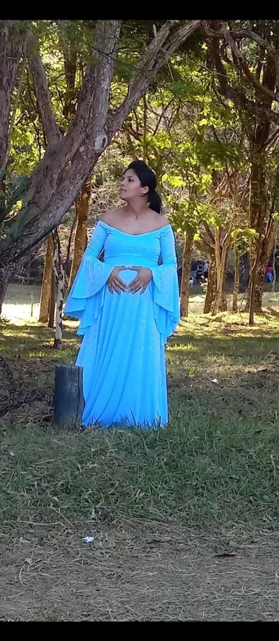 Vestido para ensaio de gestante  - Foto 4
