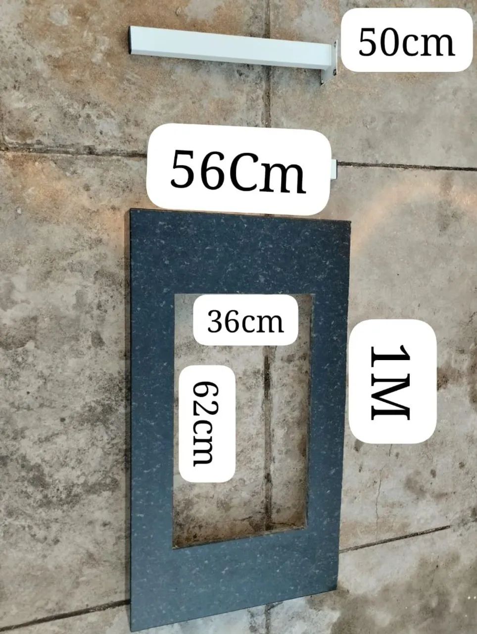 Pedra Cooktop verde Ubatuba furo 36x62 - Foto 2