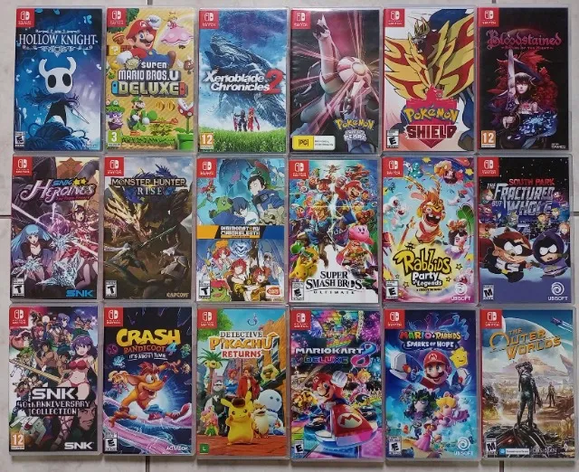 Jogos Nintendo Switch Usados e Novos valores na descrição do anúncio