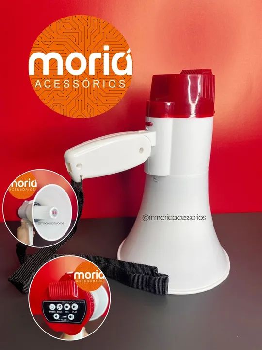 Megafone Recarregável Sirene Amplificador Gravador Voz  - Foto 5