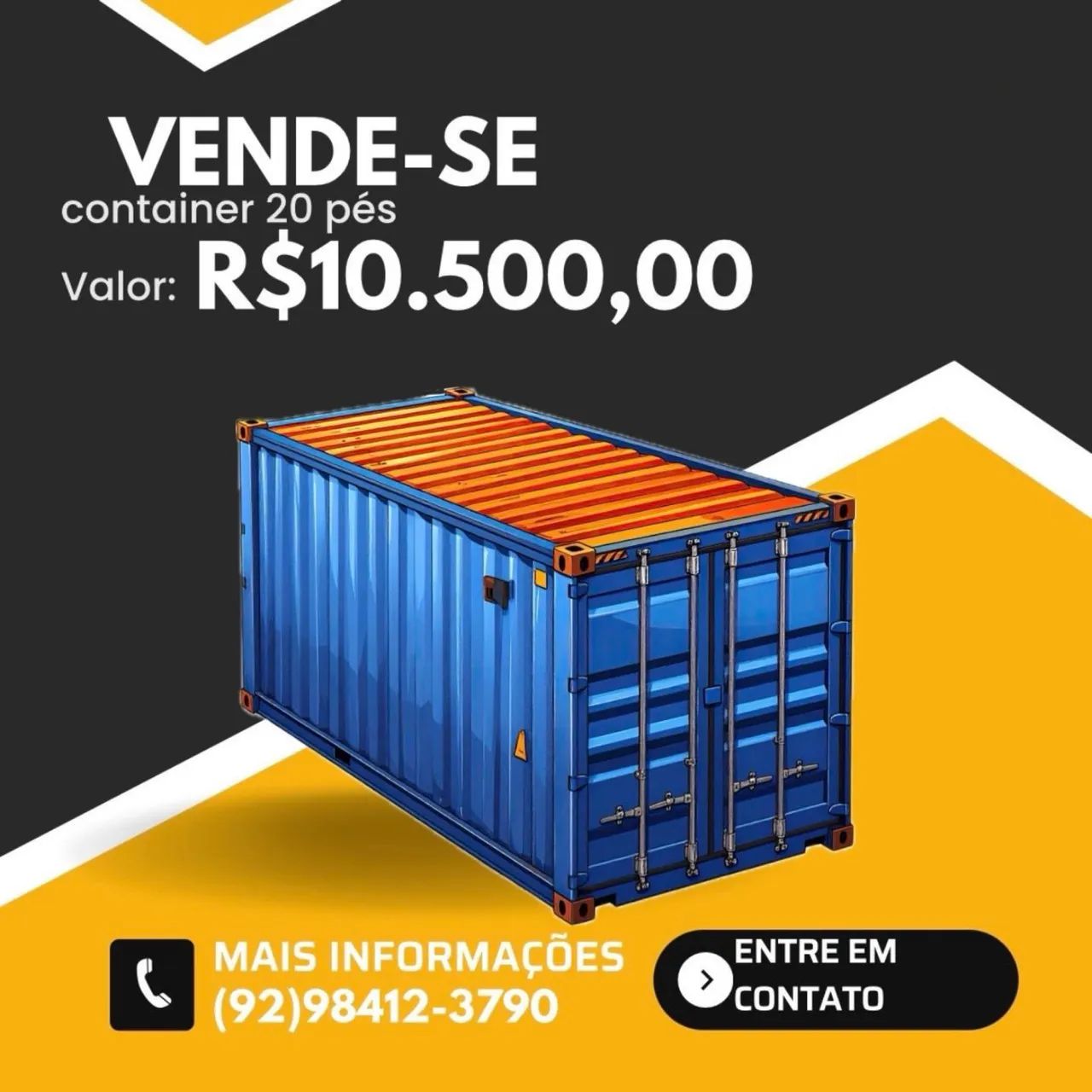 Vende container 20 pés maritimo