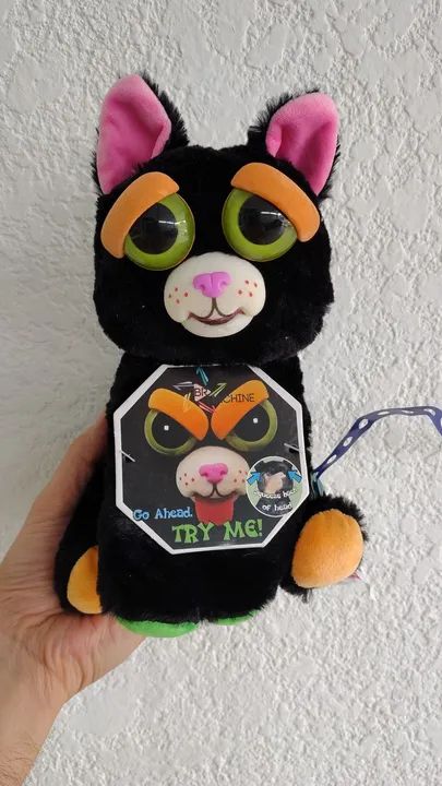 Pelúcia Feisty Gata Preta Brmachine raridade 