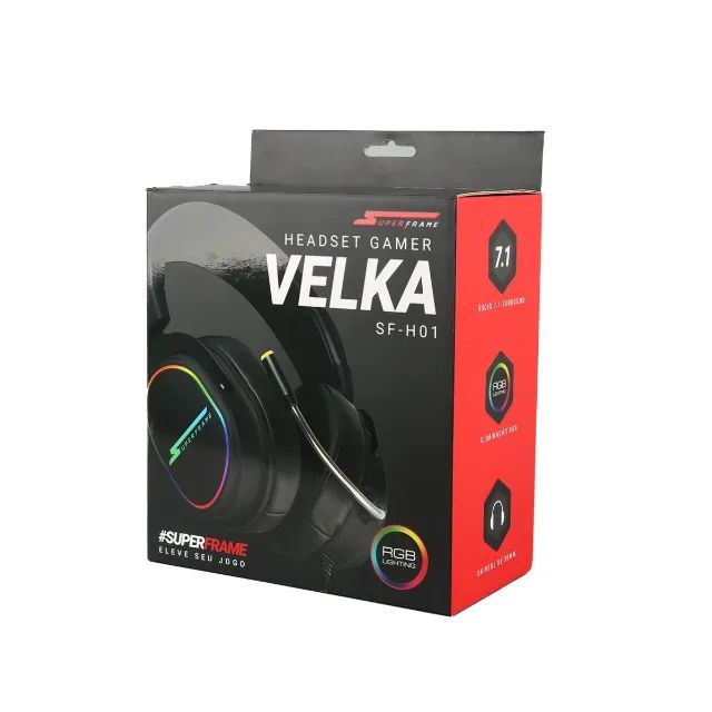 Headset Gamer SuperFrame VELKA - Experiência 7.1 Surround para Máxima Imersão! - Foto 5