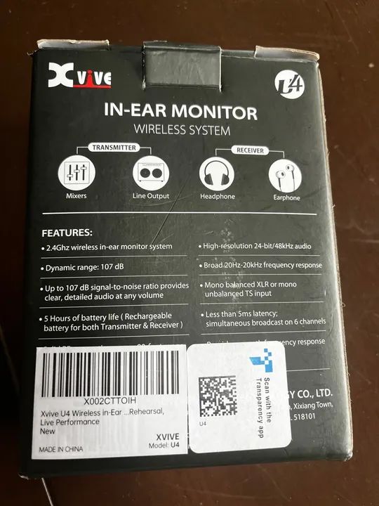 Xvive U4 sistema de monitoramento sem fio In-ear - Foto 5