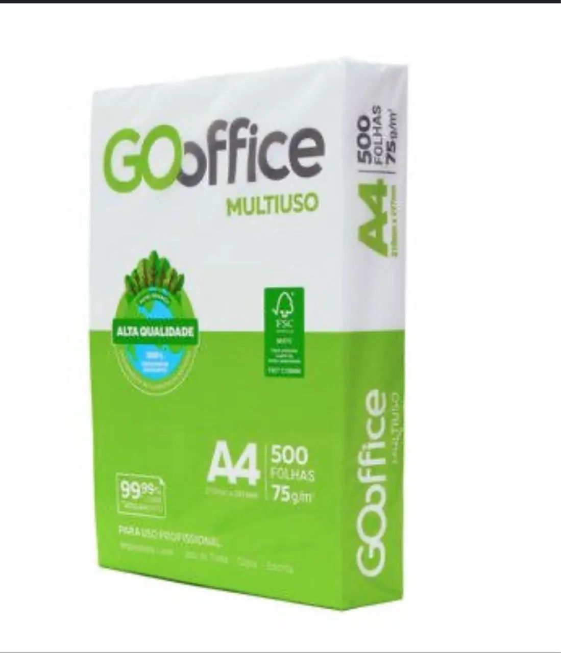Papel A4 sulfite caixa com 10 resmas 5000 folhas I Go Office 