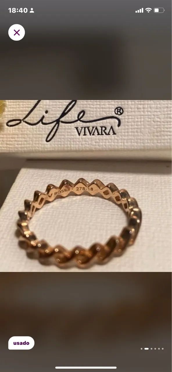 Anel vivara life rose entrelaçado - Foto 2