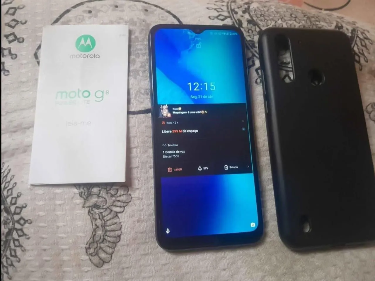 Motog8 Power vai com nota fiscal e carregador capinha faço entrega